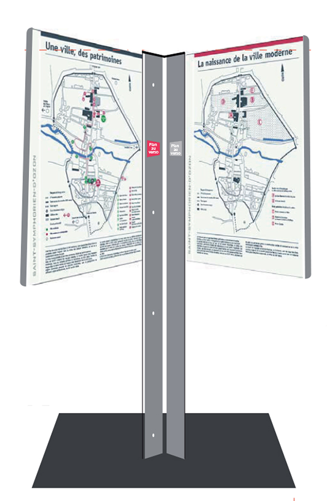 Support plan 60 x 80 drapeau double